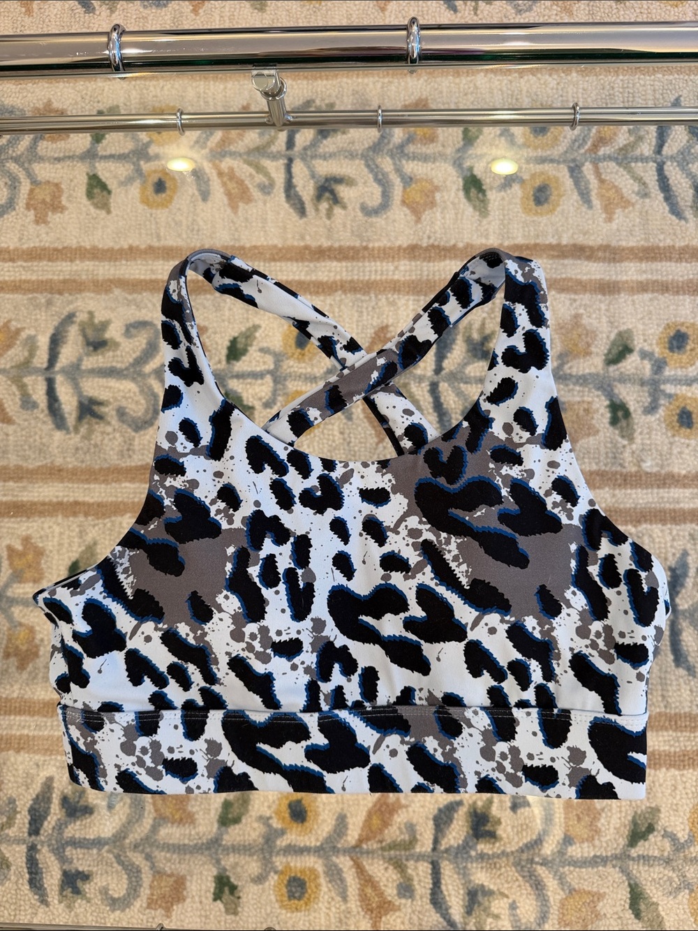 Kano Fitness Leopard-Print Crisscross Sports Bra